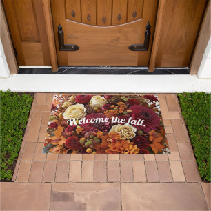 Welcome the Fall - Floral Door Mat