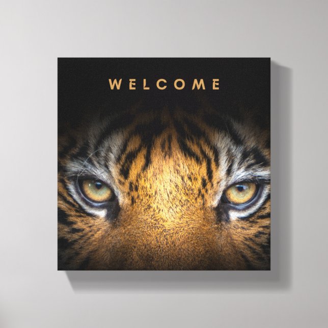 Welcome Tiger face canvas  (Front)