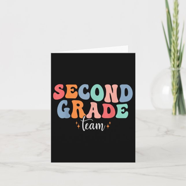 Welcome To 2nd Grade Funny Teacher Squad Back To S Card (Front)