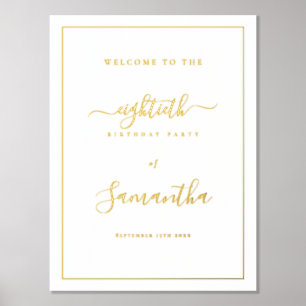 Welcome to 80th Birthday Party Sign