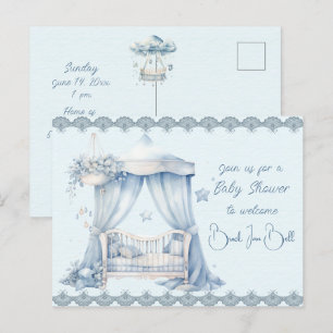 Welcome to a Baby Boy Shower Invitation Postcard