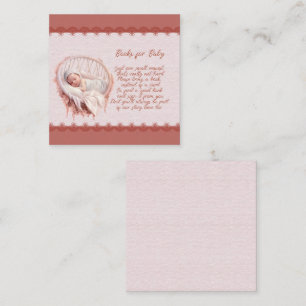 Welcome to a Baby Girl Shower Books for Baby Enclosure Card