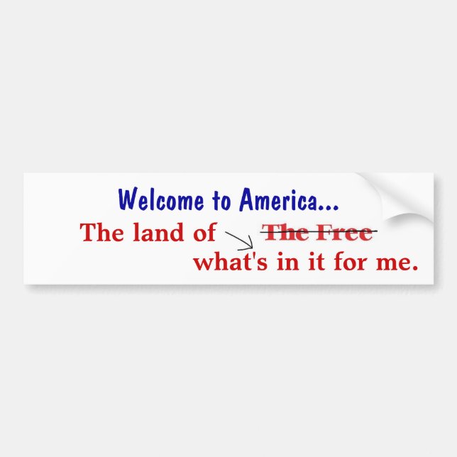 Welcome to America Bumper Sticker (Front)