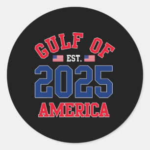 Welcome To America Gulf Est 2025 Usa American Flag Classic Round Sticker