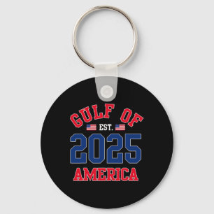 Welcome To America Gulf Est 2025 Usa American Flag Keychain