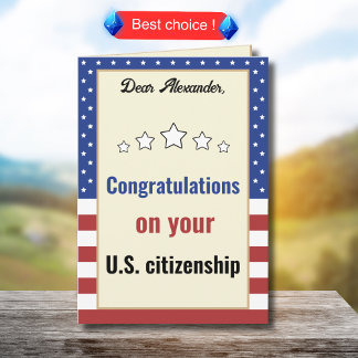 Welcome to America U.S Citizenship Congratulations Card