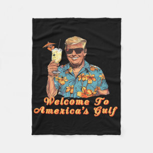 Welcome To America's Gulf - Funny Beach Cruise Fleece Blanket