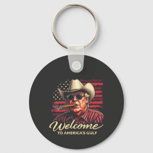 Welcome to America's Gulf Funny Trump America  Keychain