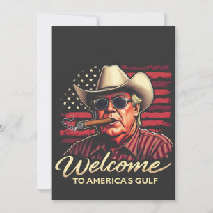 Welcome to America's Gulf Funny Trump America Thank You Card