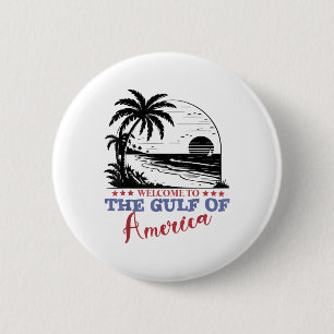 Welcome To Americas Gulf Retro Vintage Beach Mexic 2 Inch Round Button