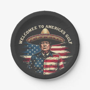Welcome to America's Gulf Trump East Coast  Paper Plate