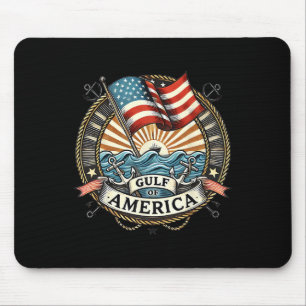 Welcome To America's Gulf Usa America Flag Mouse Pad