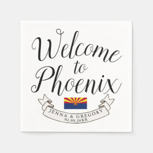 Welcome to Arizona   Destination Wedding Napkin