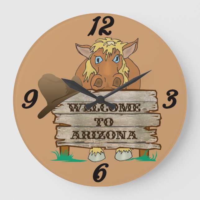 Welcome to Arizona  Wall Clock (Front)