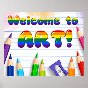 Welcome to Art Classroom Poster