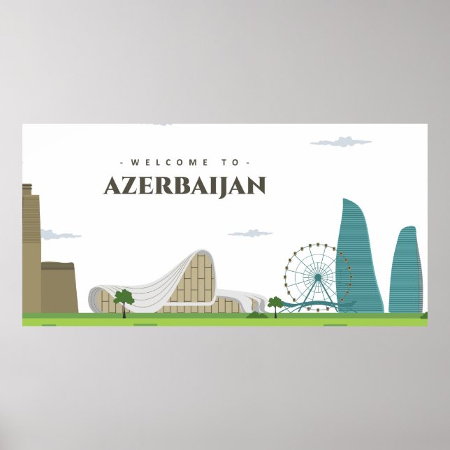Welcome to Azerbaijan Poster (Front)