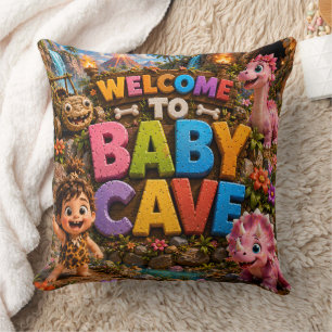Welcome to baby cave/large cushion