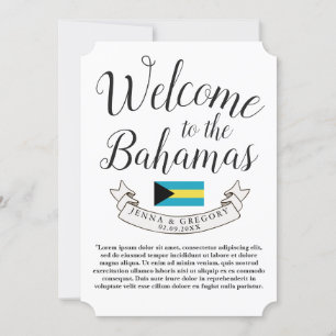 Welcome to Bahamas   Destination Wedding Custom