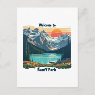Welcome to Banff National Canadian Park Holiday Postcard