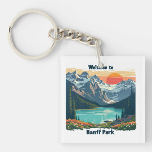 Welcome to Banff National Canadian Park Keychain