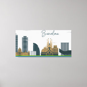 Welcome to Barcelona Canvas Print