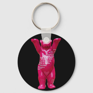 Welcome to Berlin Teddy Bear, Black Back Keychain