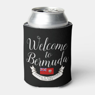 Welcome to Bermuda Destination Wedding Favour Can Cooler