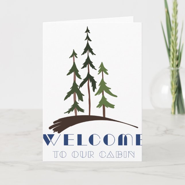 Welcome To Cabin Card (Front)