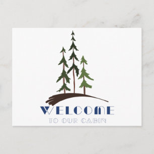 Welcome To Cabin Postcard