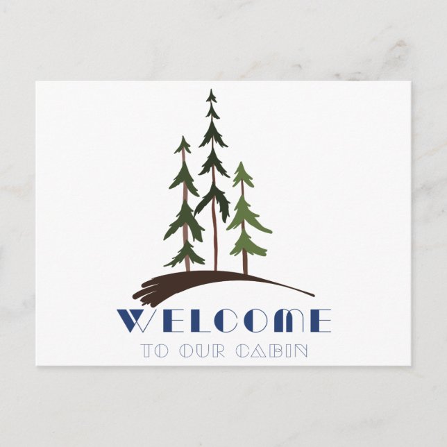 Welcome To Cabin Postcard (Front)