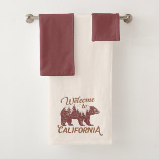 Welcome to California Bear Bath Towel Set
