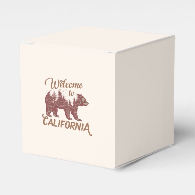 Welcome to California Bear Favor Box (Front Side)