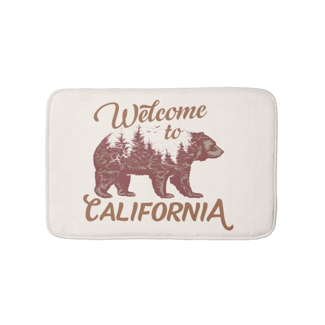 Welcome to California Bear Forest  Bath Mat (Front)