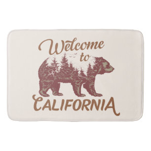 Welcome to California Bear Forest  Bath Mat
