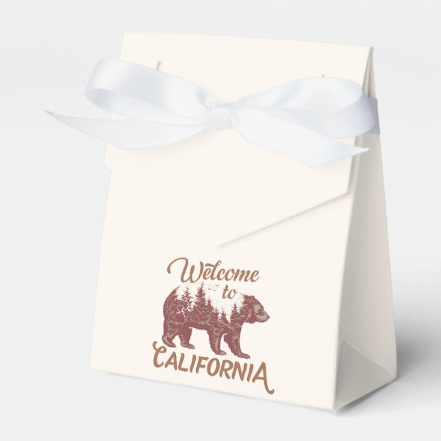 Welcome to California Bear Forest  Favor Box (Front Side)
