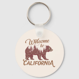 Welcome to California Bear Forest  Keychain