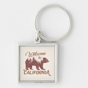 Welcome to California Bear Forest  Keychain