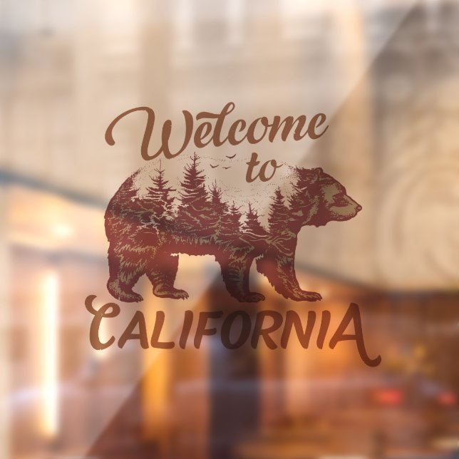 Welcome to California Bear Forest  Window Cling (Sheet 2)