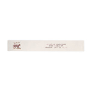 Welcome to California Bear Forest  Wraparound Address Label