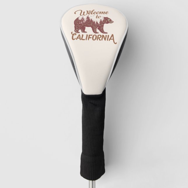 Welcome to California Bear Golf Head Cover (Front)
