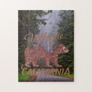 Welcome to California Bear Jigsaw Puzzle