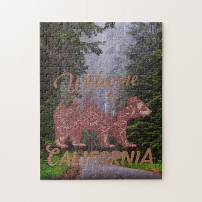Welcome to California Bear Jigsaw Puzzle (Vertical)