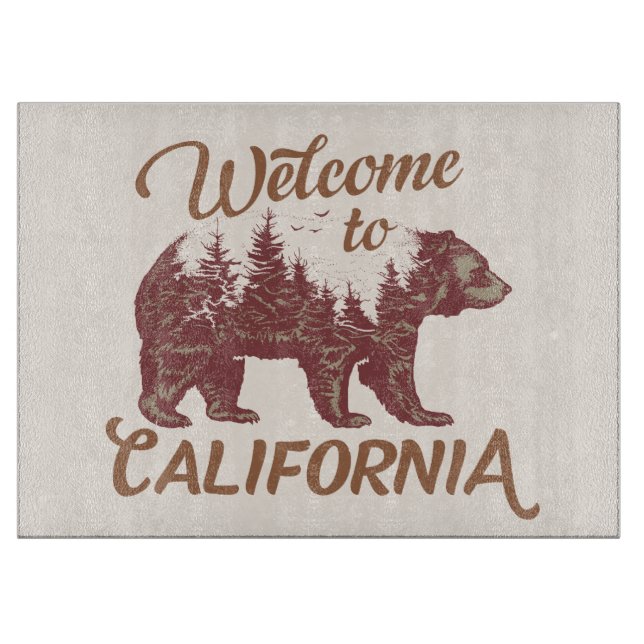 Welcome to California Forest Bear Cutting Board (Front)