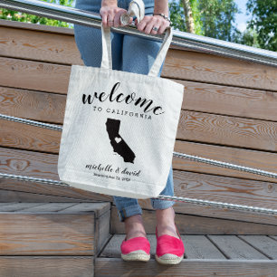 Welcome to California   State Silhouette Wedding Tote Bag