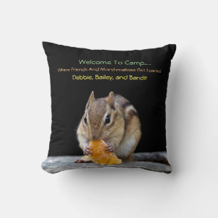 Welcome To Camp Throw Pillow