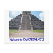 Welcome to Cancun,Mexico postcard.