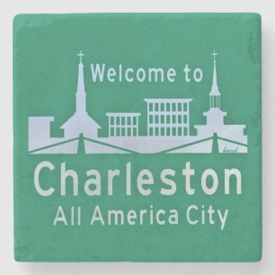 Welcome To Charleston, Charleston, SC Coaster. Stone Coaster