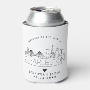 Welcome to Charleston   Wedding Guest Favour Can Cooler