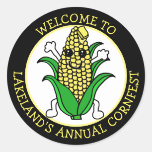 Welcome to Cornfest Personalized  Classic Round Sticker
