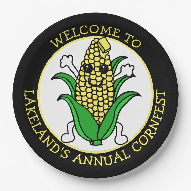 Welcome to Cornfest Personalized   Paper Plate (Front)